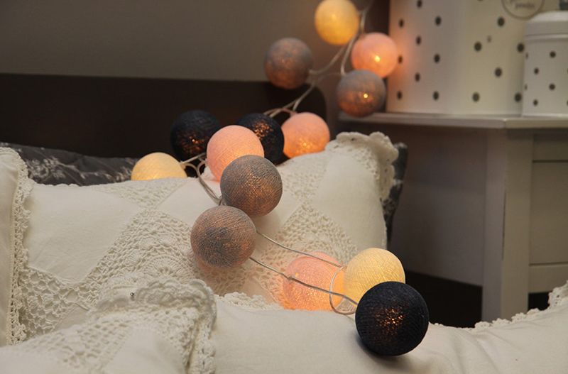 LED medvilniniai kamuoliai ( Cotton ball) 20 vnt. elektra SAVEX