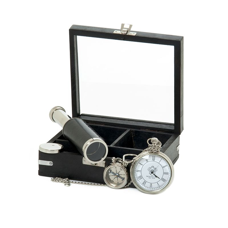 Rinkinys laikrodis- žiūronai-raktų pakabukas NI3965 16x14 cm SAVEX