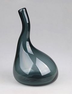 Vaza stiklinė ilgu kaklu pilka 33,5 K18049-34 SAVEX noakc