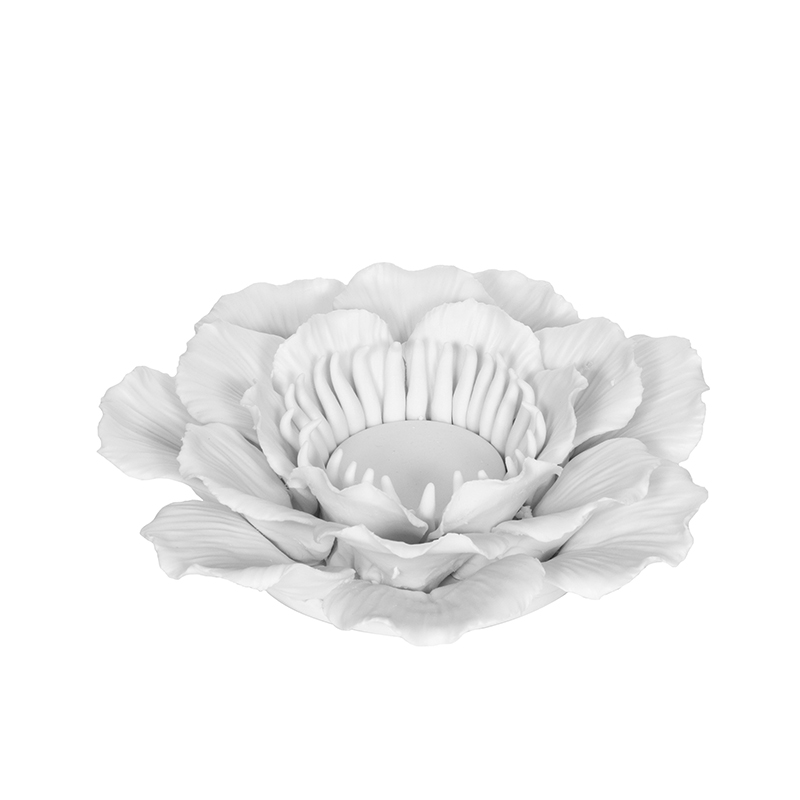 Žvakidė keramikinė- šeimos židinys Gėlės žiedas 25x25x7 cm SAVEX