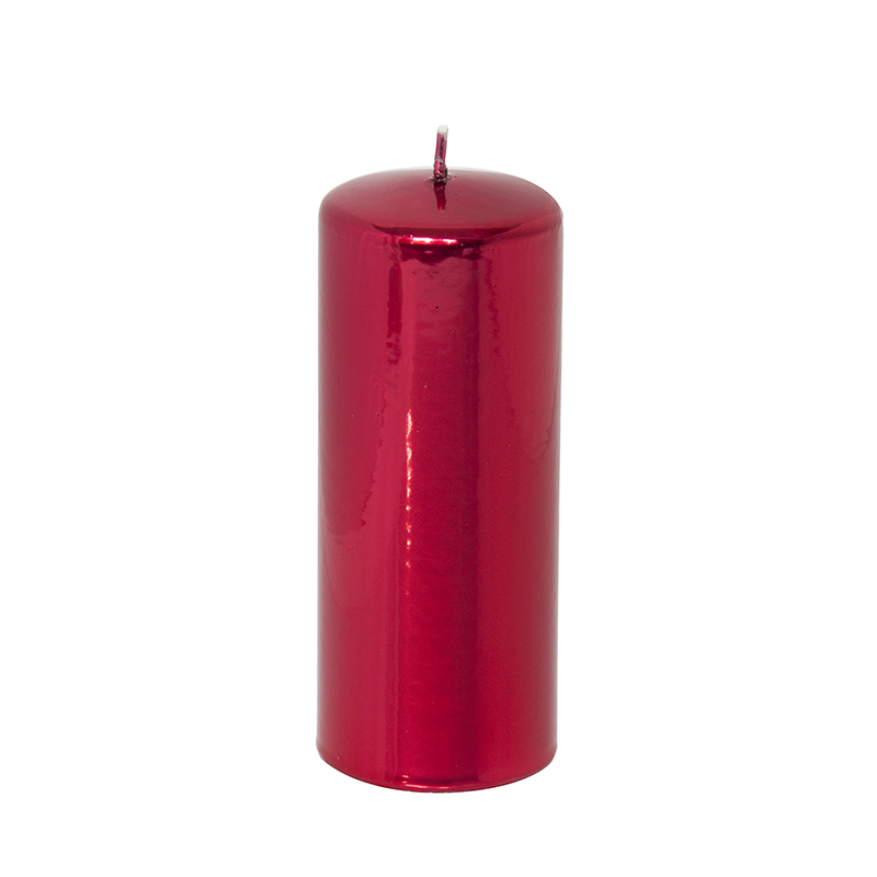 Žvakė veidrodinė raudona 7x17,5 cm ART