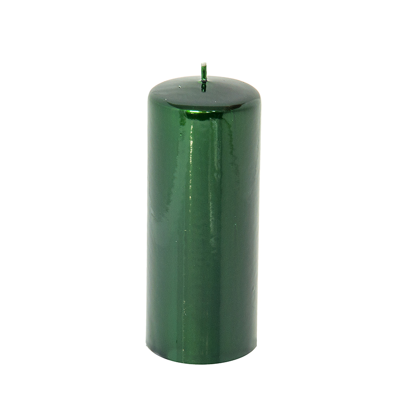 Žvakė veidrodinė žalia 7x17,5 cm ART