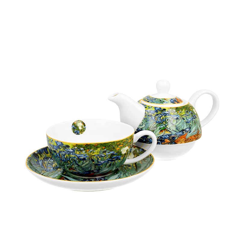 Arbatinukas su puodeliu porcelianinis Van Gogh Irisai  5902693927587