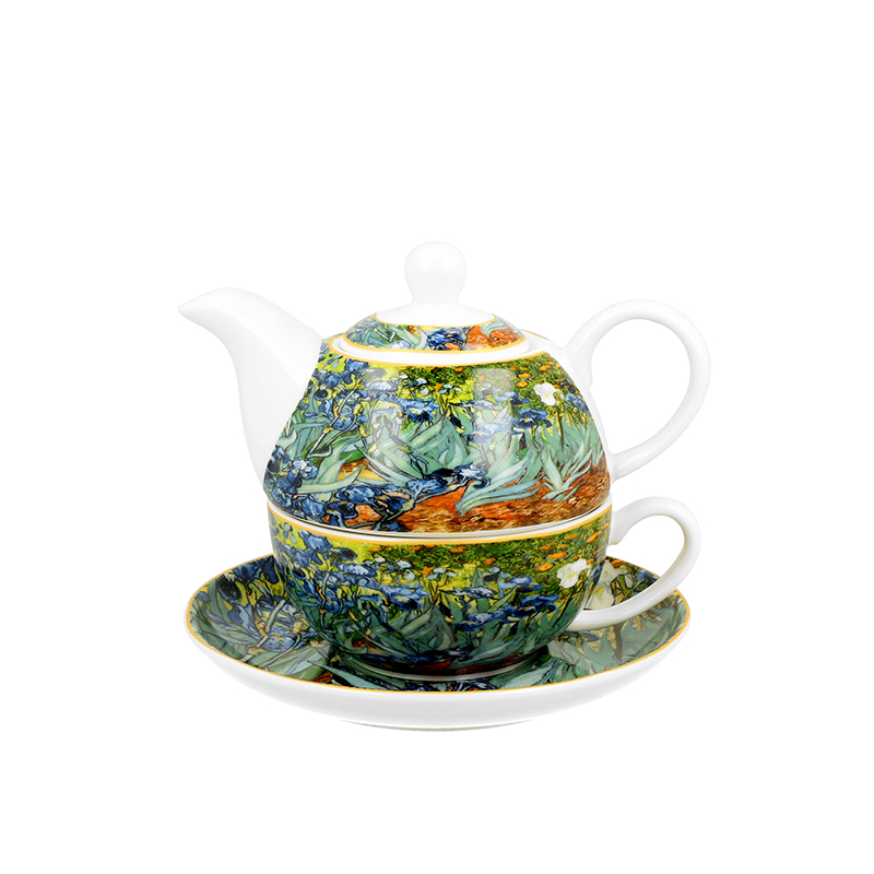 Arbatinukas su puodeliu porcelianinis Van Gogh Irisai  5902693927587