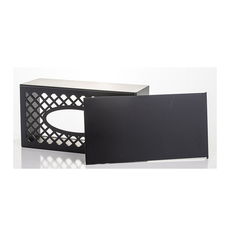 Dėžutė servetėlėms juoda medinė 9,5x25x13 cm 135908