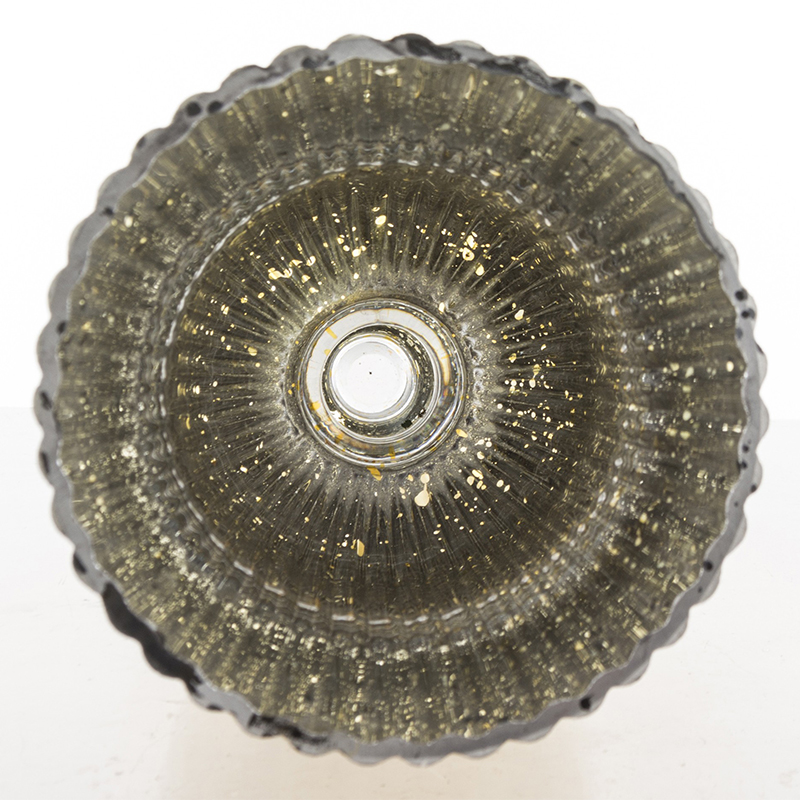 Žvakidė ant kojelės stiklinė auksinė 30x12x12 cm 146377