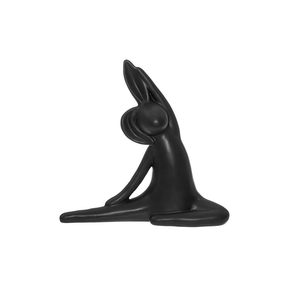 Dekoratyvinė figūrėlė Triušis Yoga juoda spl. 15cm 614155