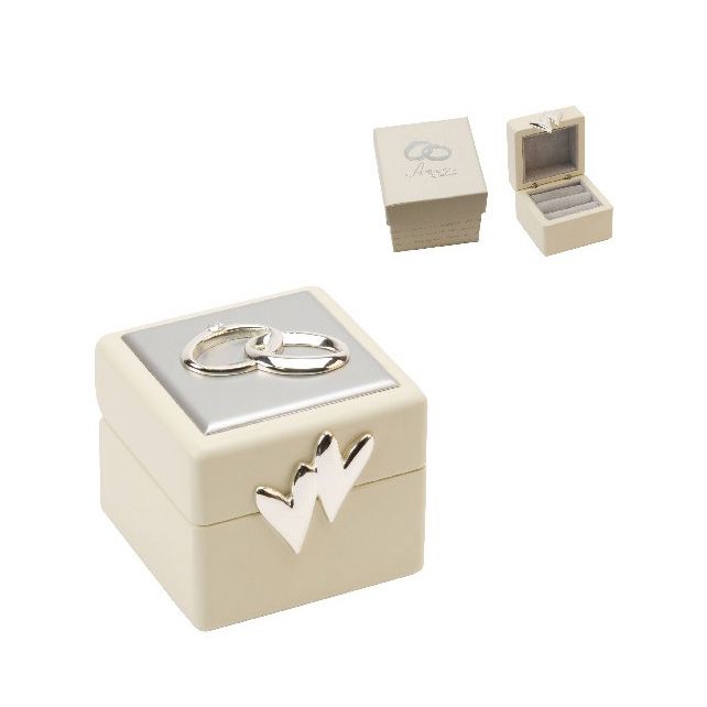 Dėžutė vestuviniams žiedams WG264  H:5 W:6 D:6 cm