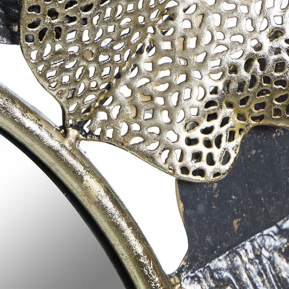 Veidrodis apvalus metalinis Žiedlapiai ES-187120 76x76 cm