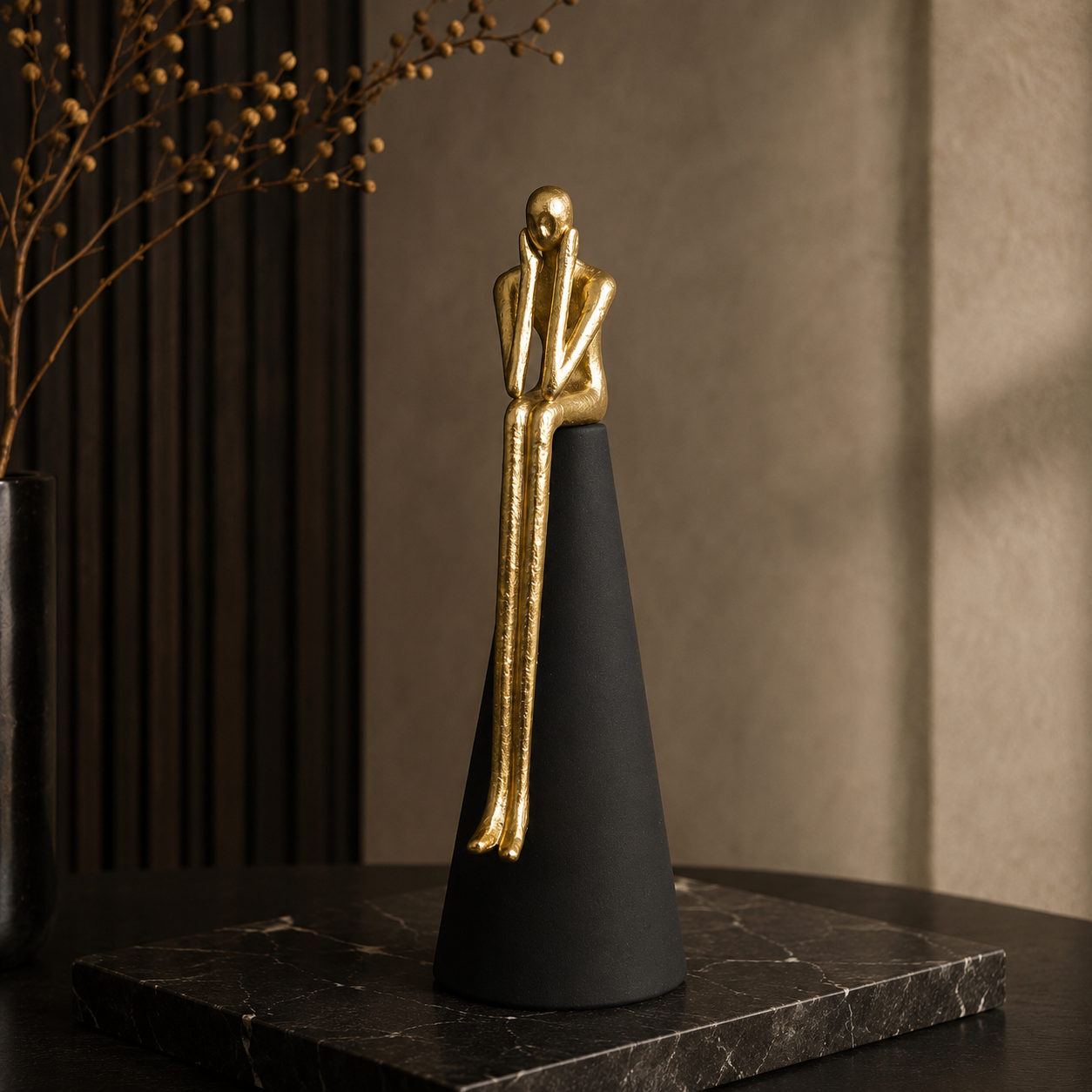 Dekoratyvinė statulėlė metalinė Žmogus h 38 cm DECOSILUET