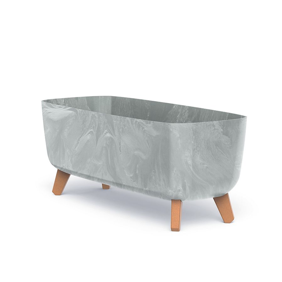 Vazonas su kojelėmis 580*240*235mm betono sp. GRACIA CASE BETON EFFECTProsperpla