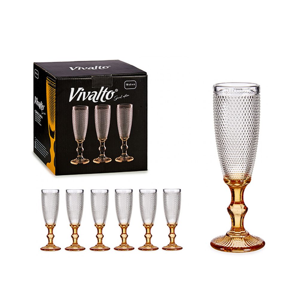 Taurės šampanui/vynui 180 ml 6 vnt komplekt. Gintaro sp. Vivalto 77095