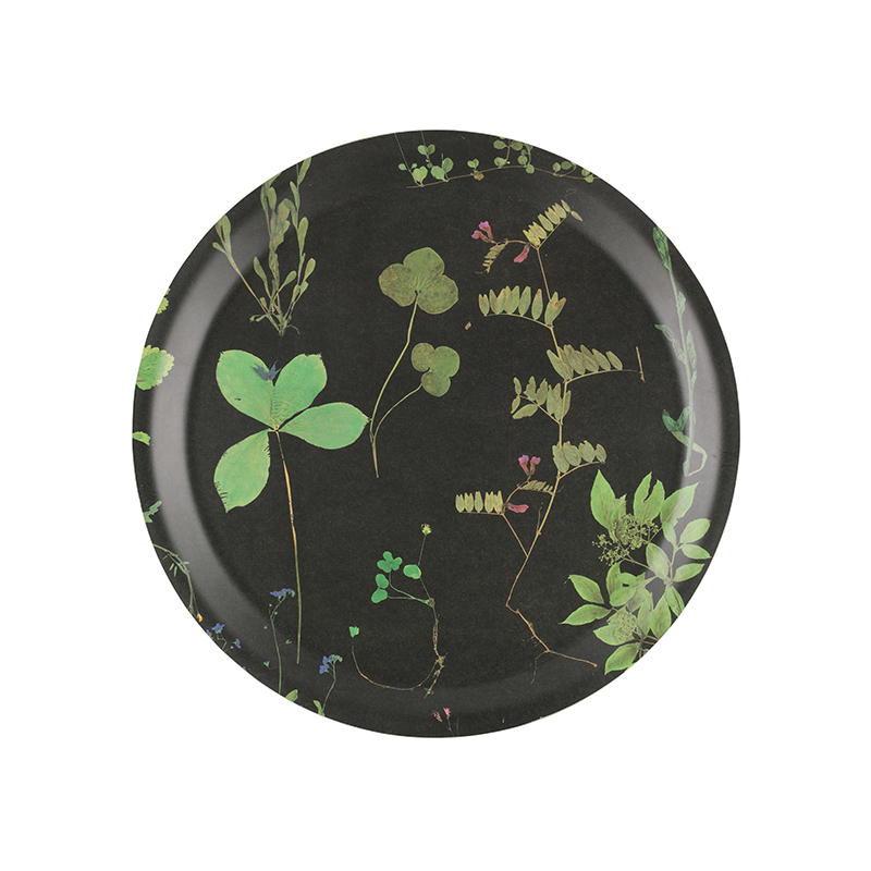 Padėklas su augalų dekoru plastikinis  33x33x1.5 cm 610374