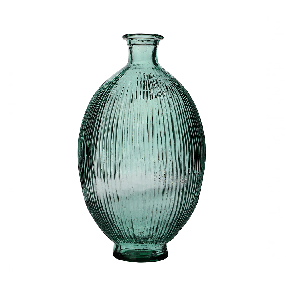 Vaza D26xH44 cm perdirbtas stiklas žalsva Natural Living 8139