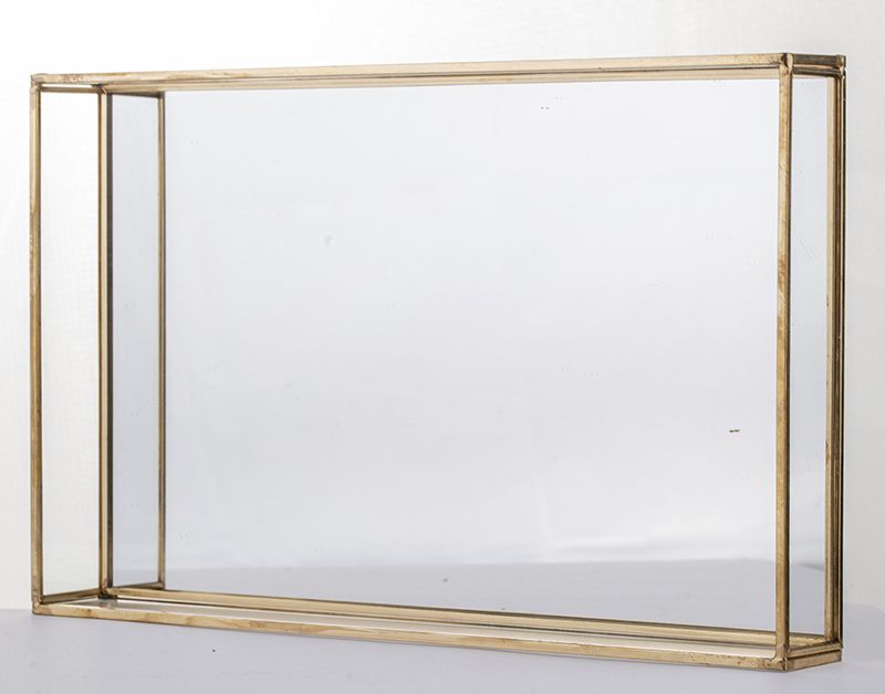 Padėklas metalinis su veidrodžiu aukso sp. 4x29,5x18,5 cm 135861