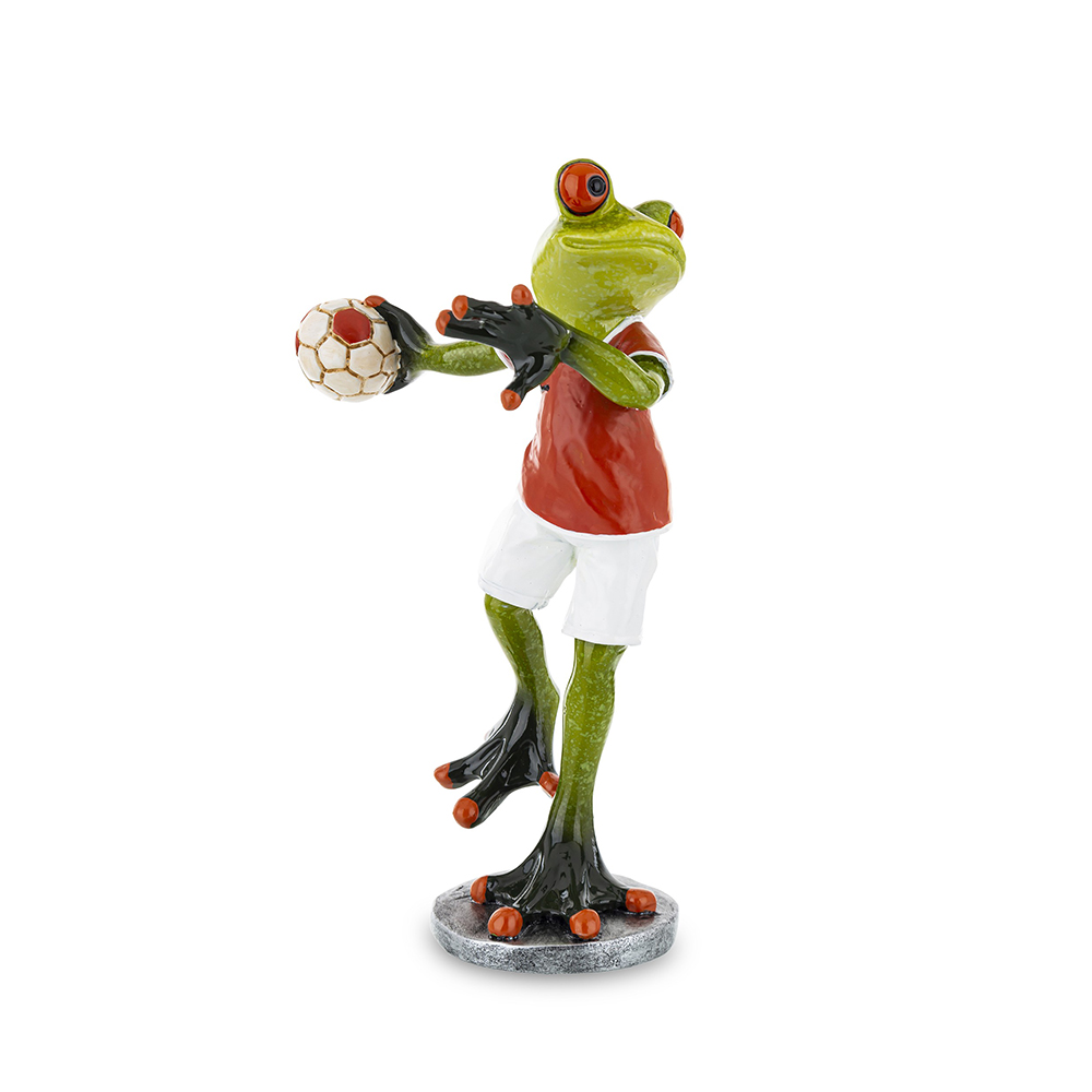 Figūrėlė varlė Futbolininkas polirezin. 17x10,5x7,5 cm 161802