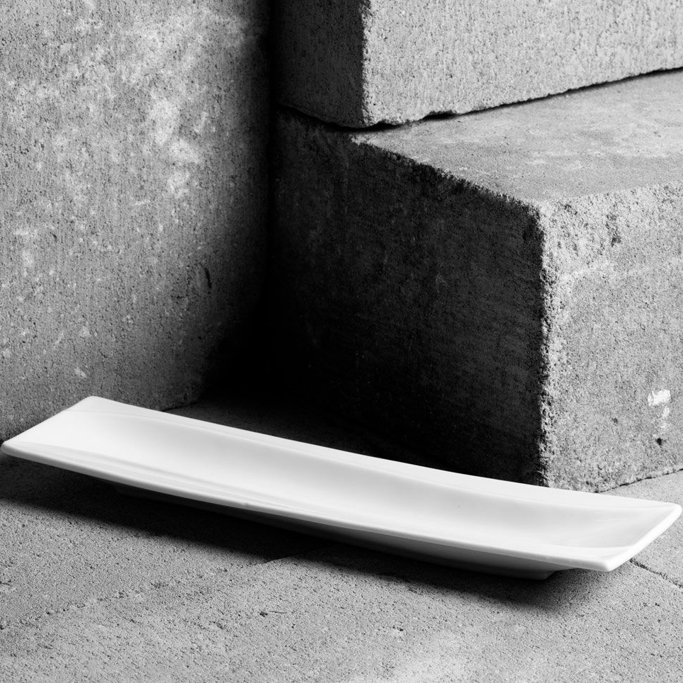 Padėklas/lėkštė užkandžiams 31,5x8 cm SALSA porcelianas, balta spalva 33938