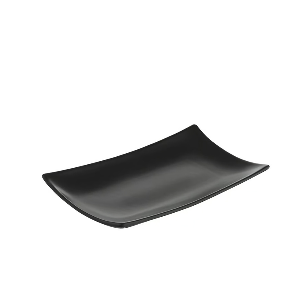 Padėklas/lėkštė užkandžiams 21,5x10 cm SALSA porcelianas, juoda spalva 94786