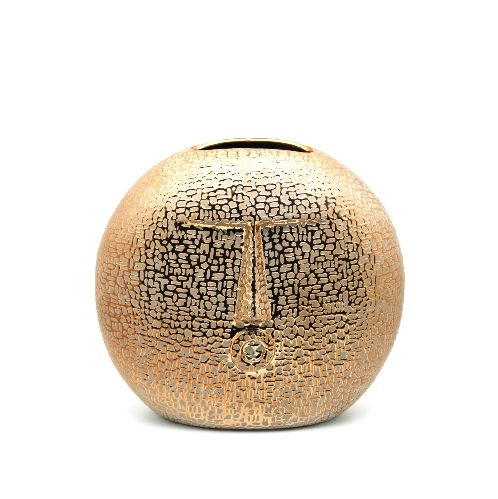 Vaza keramikinė aukso spl. 23x14x24 cm