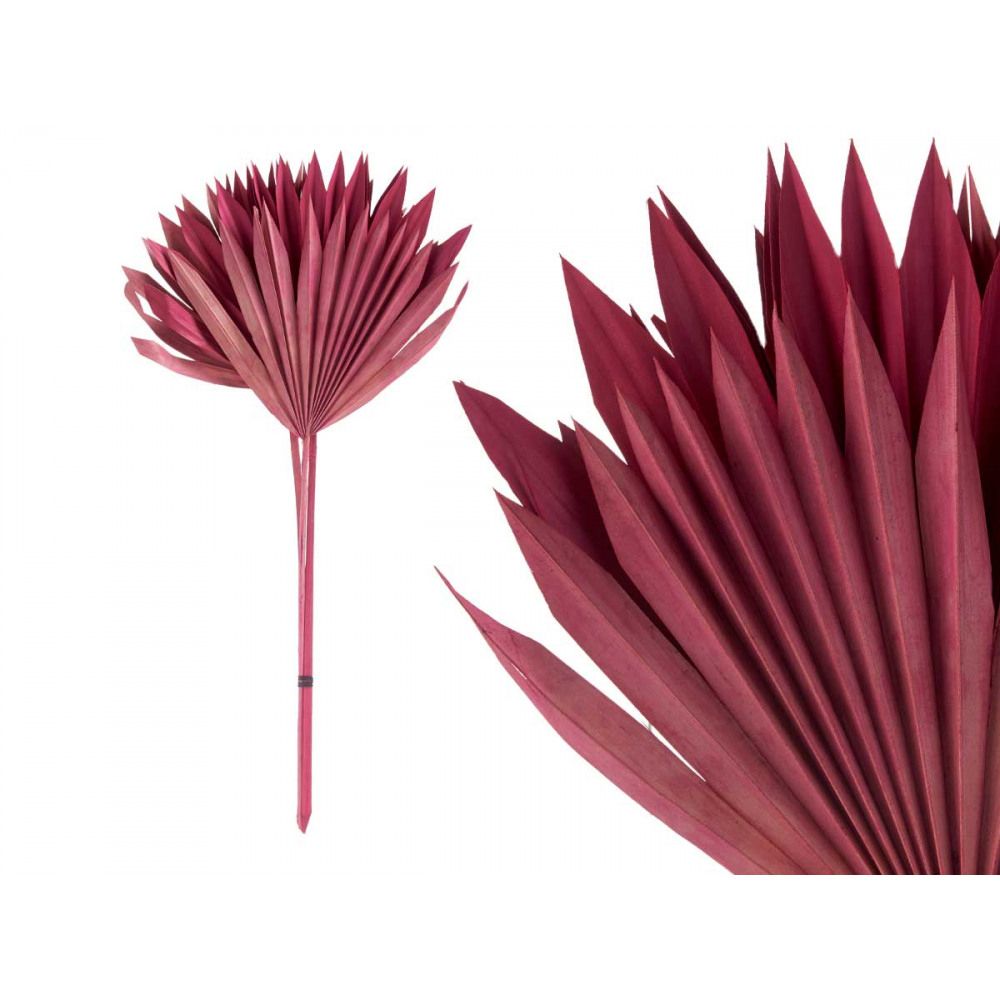 Dirbtinis augalas Palmės lapas 3 vnt 30x1,5x58 cm rožinė spalva Giftdecor 78175