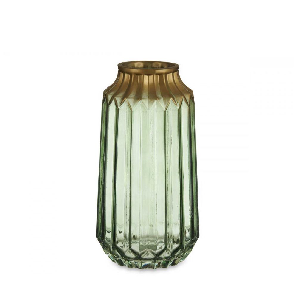 Vaza stiklinė žalsva D13xH23,5 cm Giftdecor 81725