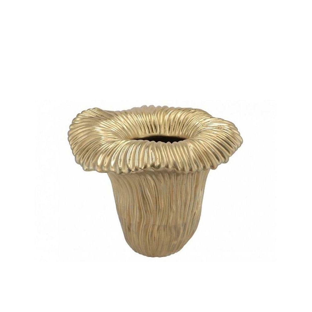Vaza keramikinė aukso spalvos D18xH15 cm Arum 90888
