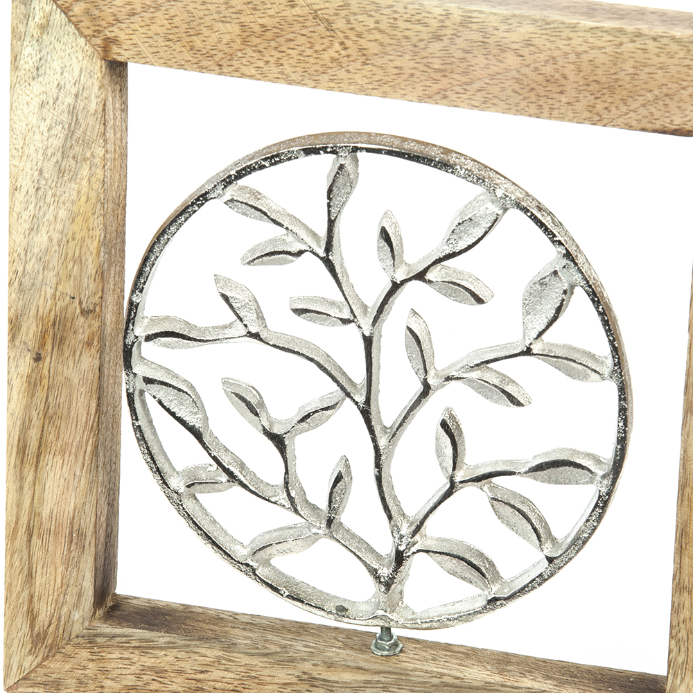 Dekoracija Medis metalinis, sidabro spl. 28,5x21 cm Giftdecor 91069
