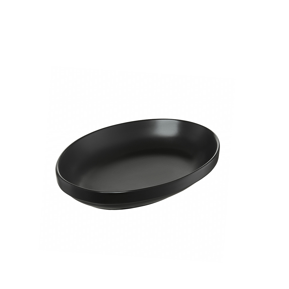 Padėklas/lėkštė 14x9,5 cm SALSA porcelianas, juoda spalva Ambition 94766