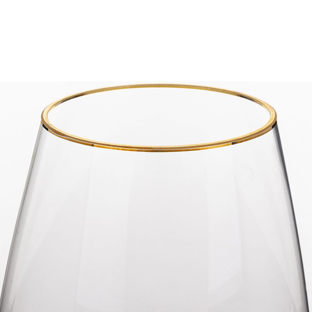 Vaza stiklinė skaidri/juoda 21,5x13x13 cm 156350