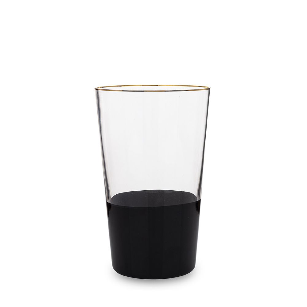 Vaza stiklinė skaidri/juoda  20x12,5x12,5 cm 156354