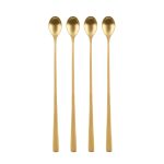 Šaukšteliai desertiniai 4 vnt aukso spalvos 26 cm Maku 602995