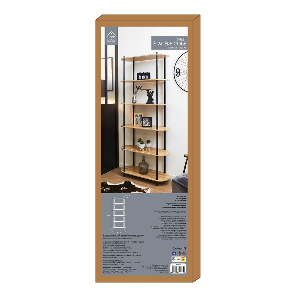 Lentyna 6 aukštų 181x80x30 cm Home Deco HD0076