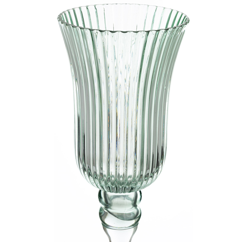 Žvakidė stiklinė žalia 40x11,5x11,5 cm 154161