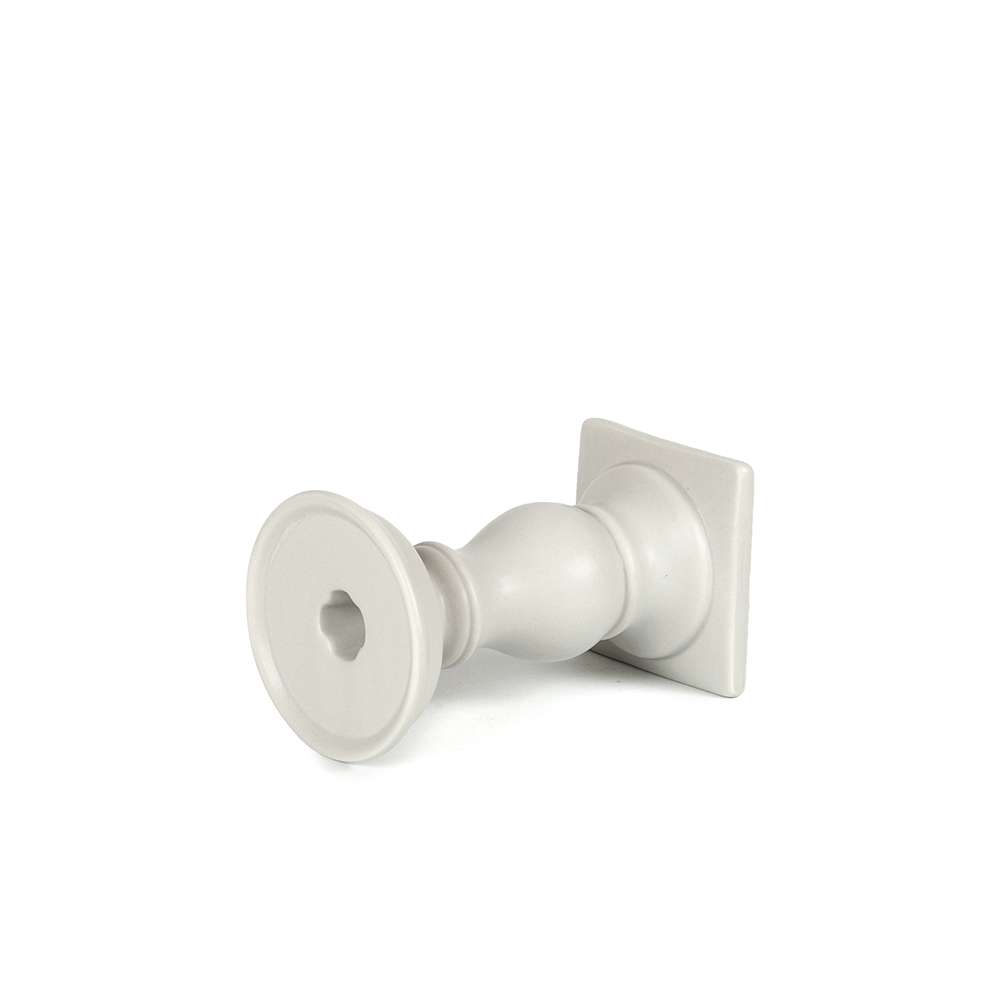 Žvakidė keramikinė baltos/pilkos spalvos (mix) 15 cm 32298