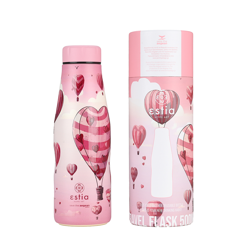 Gertuvė-termosas 500 ml D7xH22 cm LOVE Save the Aegean Estia 01-22266