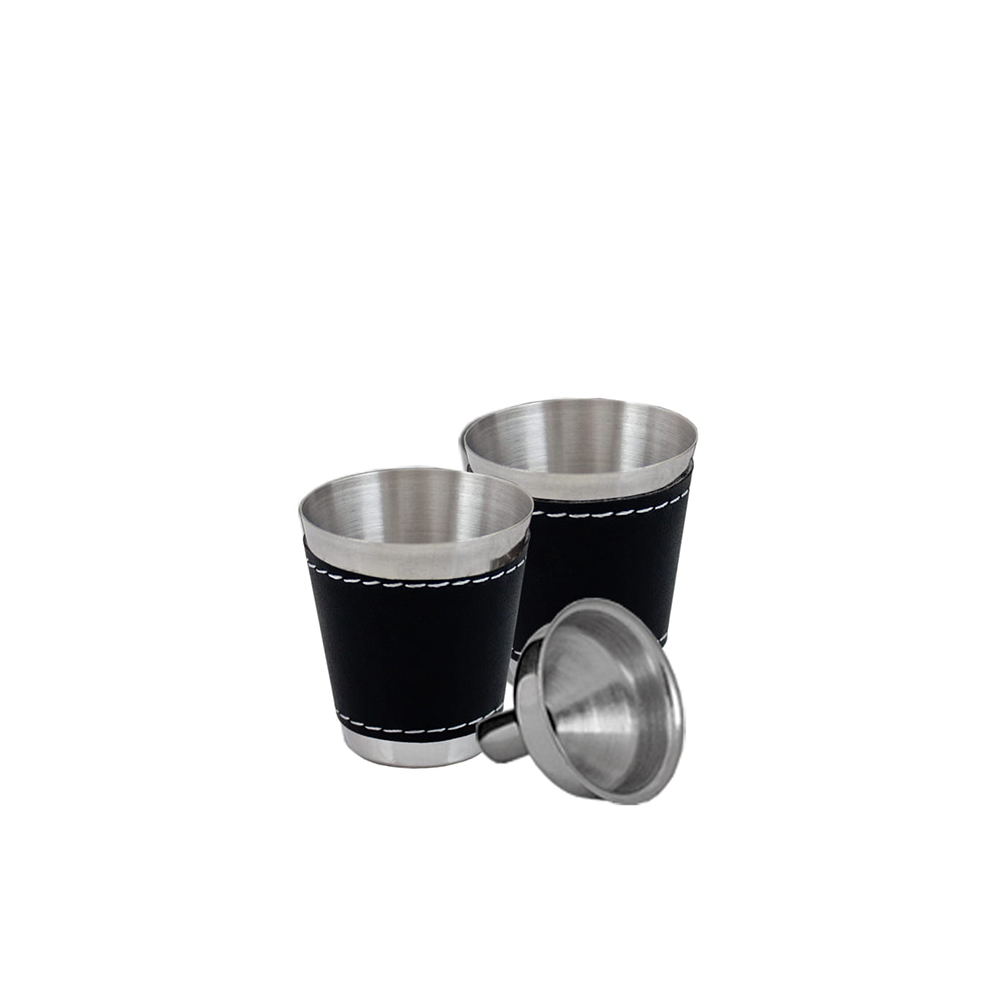 Rinkinys gertuvė metalinė+taurelės+piltuvėlis+peiliukas 240 ml KW8S/