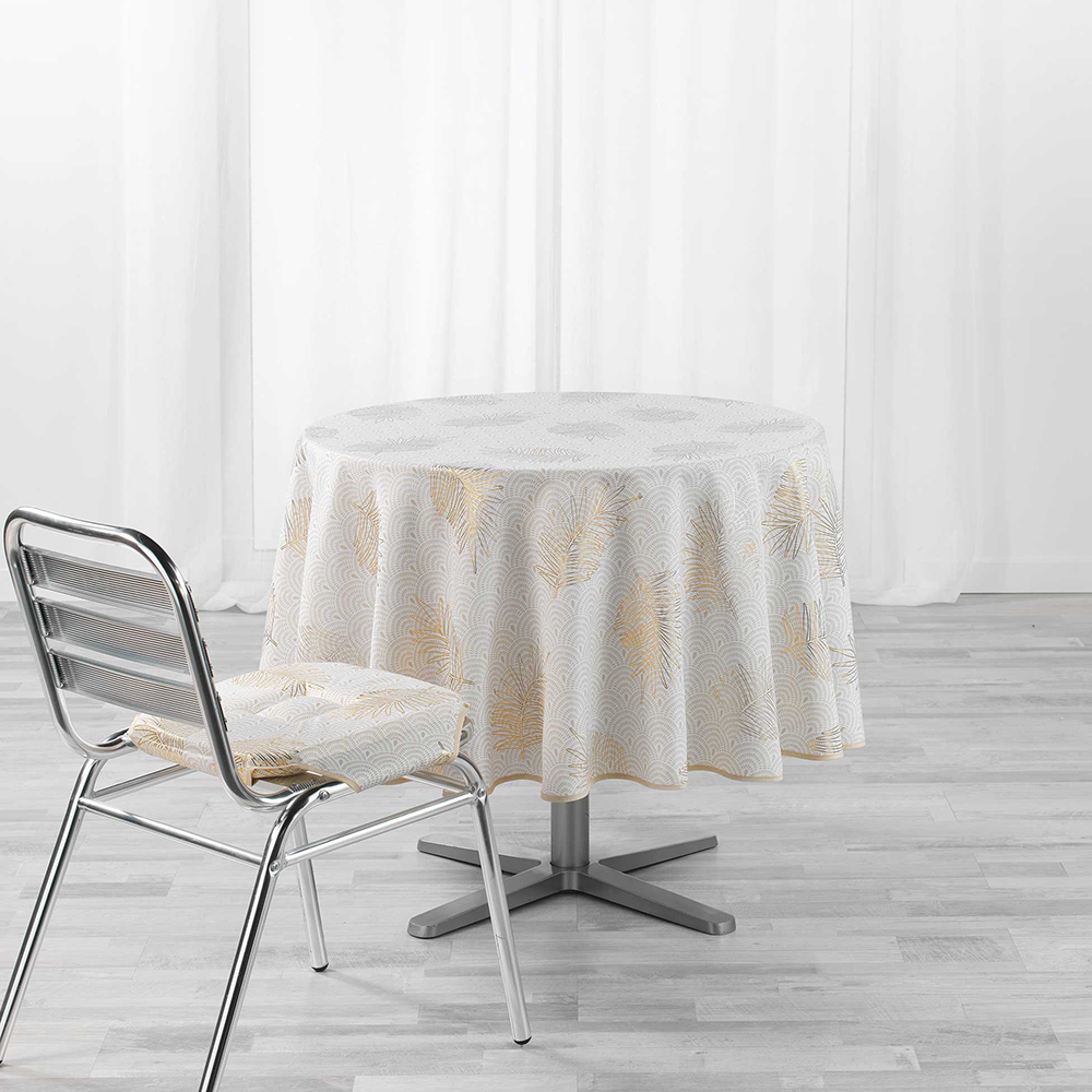 Staltiesė D180 cm aukso atspalvių, poliesteris SUNNY GOLD douceur d'intérieur