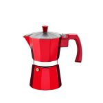 Kavinukas espresso 300 ml aliumininis raudonas JASPER Ambition 94366