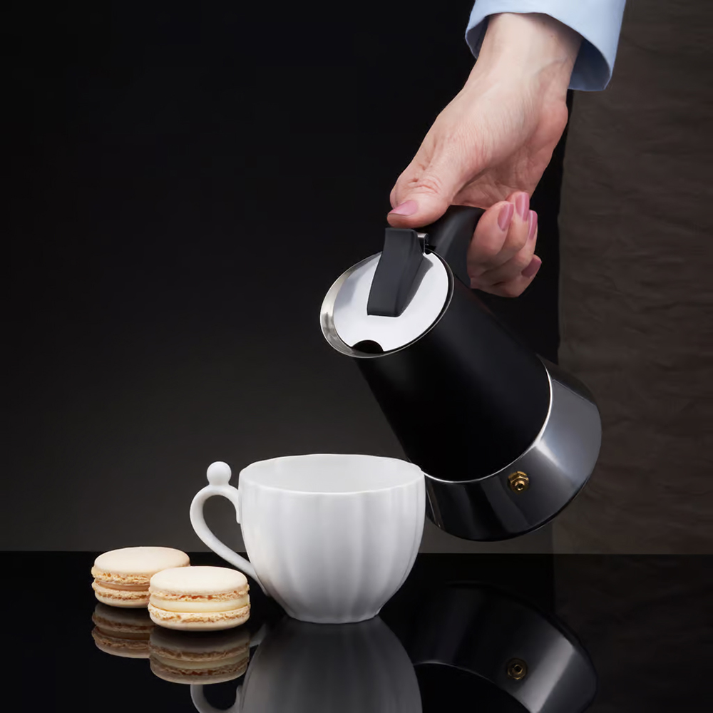 Kavinukas espresso 450 ml nerūdijantis plienas, juodas SPARK Ambition 32743