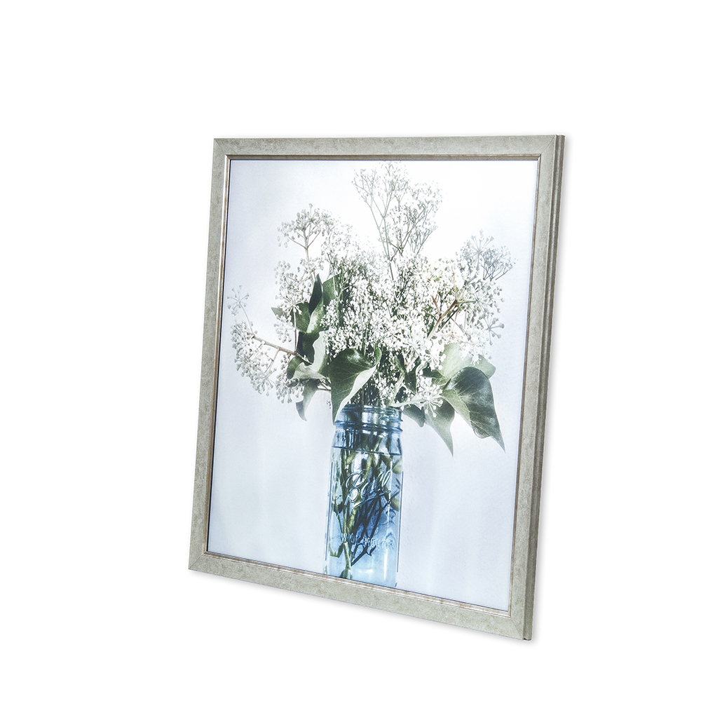 Reprodukcija 1705466 su rėmu 1202302 Baltos smulkios gėlės 50x50