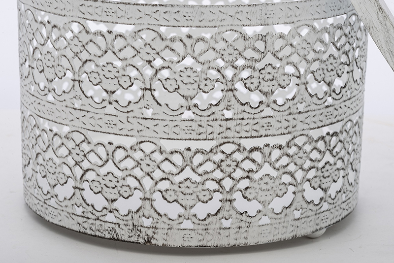 Dėžutė metalinė su dangteliu stikliniu 12x14.5x14.5 cm 127250