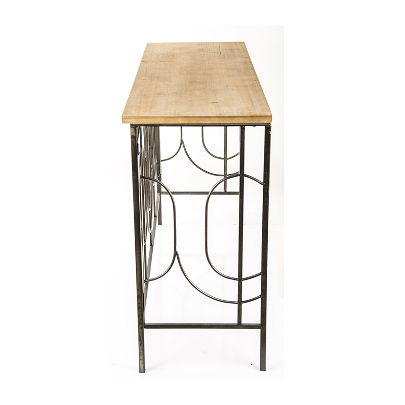 Konsolė medinė su metalo kojomis 80x120x40 cm 141040