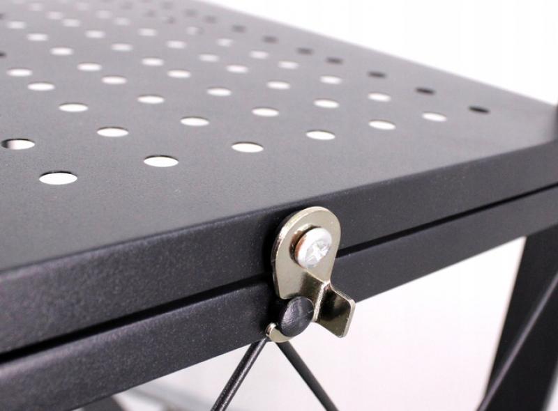 Lentyna ant ratukų juodos spalvos  metalinė 72 x 34 x 127 cm GWI6472