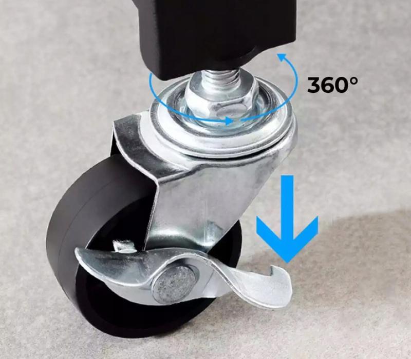 Lentyna ant ratukų juodos spalvos  metalinė 72 x 34 x 127 cm GWI6472