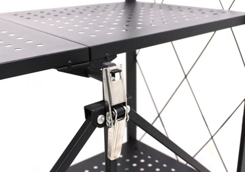 Lentyna ant ratukų juodos spalvos  metalinė 72 x 34 x 127 cm GWI6472