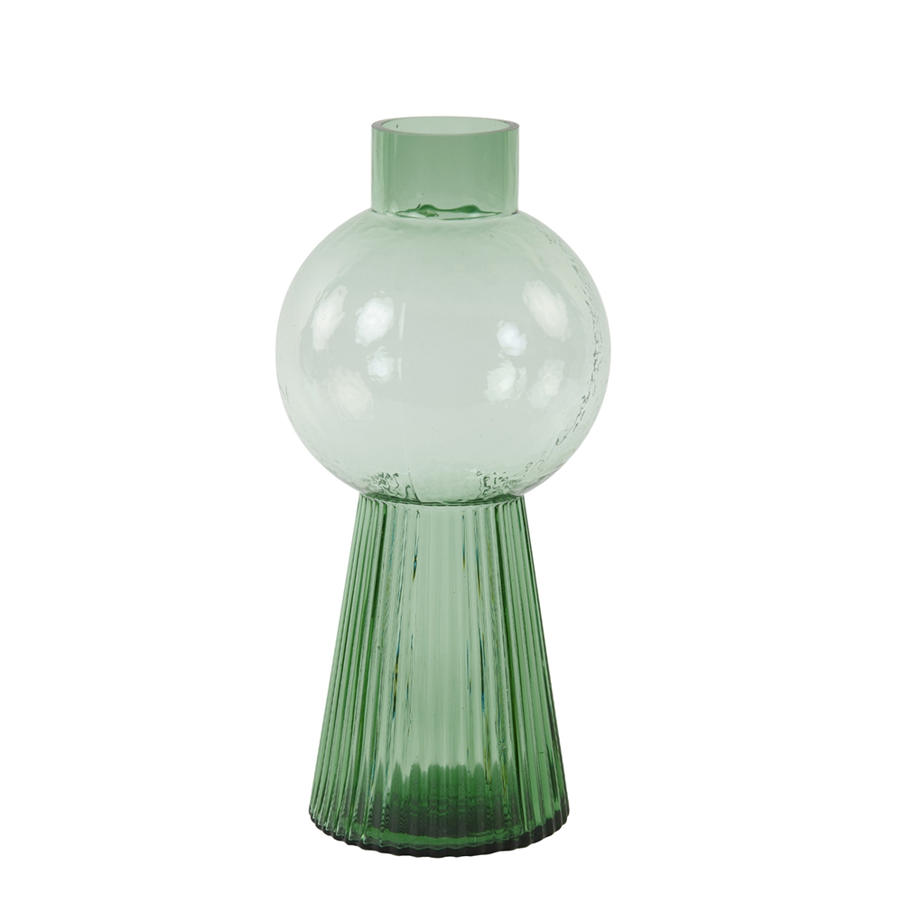 Vaza stiklinė D19xH40 cm žalsvos spalvos Light&Living 112973