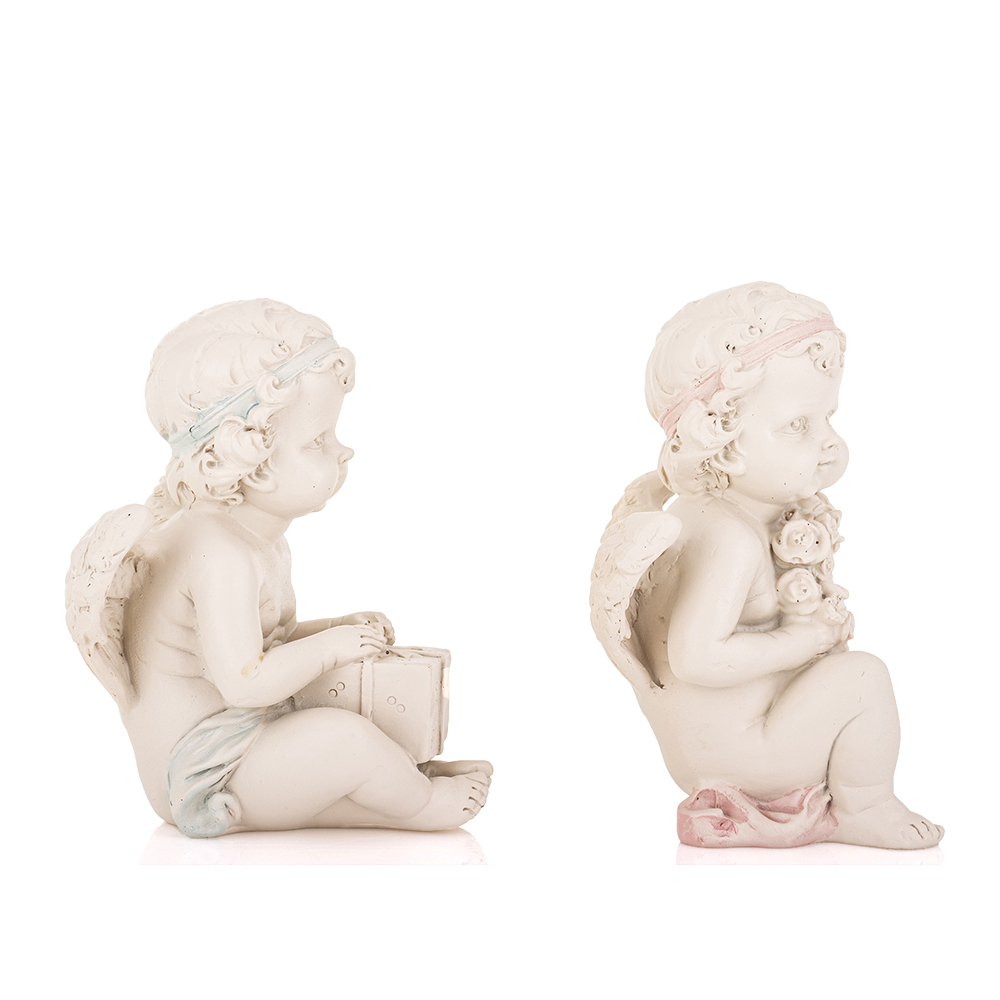 Figūrėlė Angelas polirezin. baltas 11x7x9 11x7x7,5 cm (mix) 175591