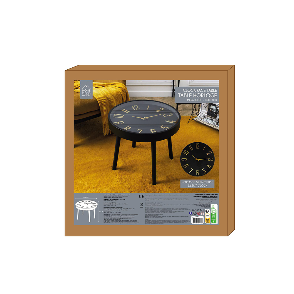 Staliukas su laikrodžiu Home Deco HD0073 50 x 43,5 x 50 cm