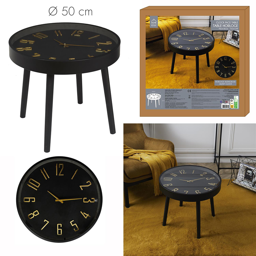 Staliukas su laikrodžiu Home Deco HD0073 50 x 43,5 x 50 cm