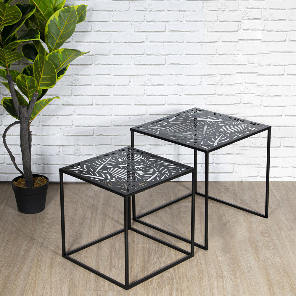 Staliukai metaliniai 2 vnt. 40x40x40 cm Home Deco HD6580
